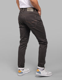 Brown 5 Pocket Low-Rise Ankle Length Stretch Jeans