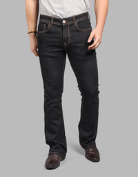 CHARCOAL 5 Pocket Mid Rise Loose Boot Leg Stretch Jeans