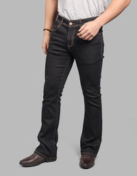 CHARCOAL 5 Pocket Mid Rise Loose Boot Leg Stretch Jeans