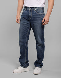 Charcoal 5 Pocket Midrise, Comfort And Straight Fit Stretch Jeans