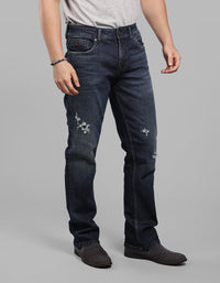 Dk Blue 5 Pocket Midrise, Comfort And Straight Fit Stretch Jeans