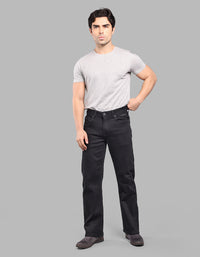 BLACK 5 Pocket Midrise Loose Fit Stretch Jeans