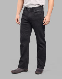 BLACK 5 Pocket Midrise Loose Fit Stretch Jeans