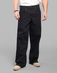 Black 5 Pocket Extra Loose Fit Jeans