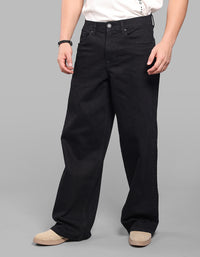 Black 5 Pocket Extra Loose Fit Jeans