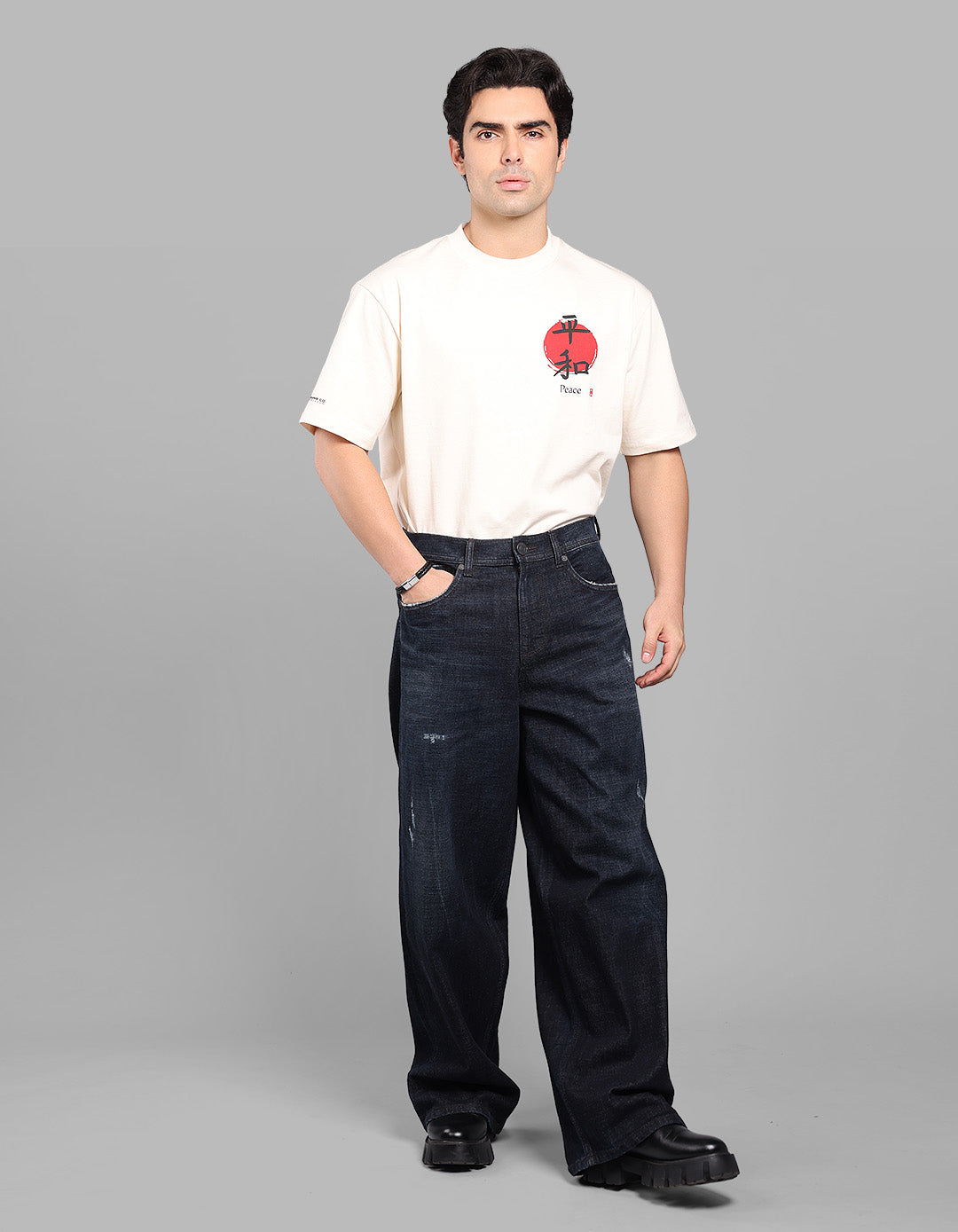 Dk Blue 5 Pocket Extra Loose Fit Jeans