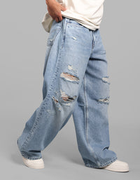 Med Blue Extra Loose Fit Jeans