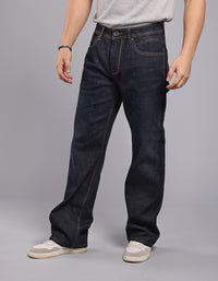 DK BLUE 5 Pocket Midrise Loose Fit Stretch Jeans