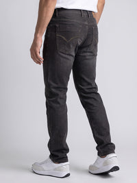 Brown Mid-Rise Slim Straight Fit Stretch Jeans