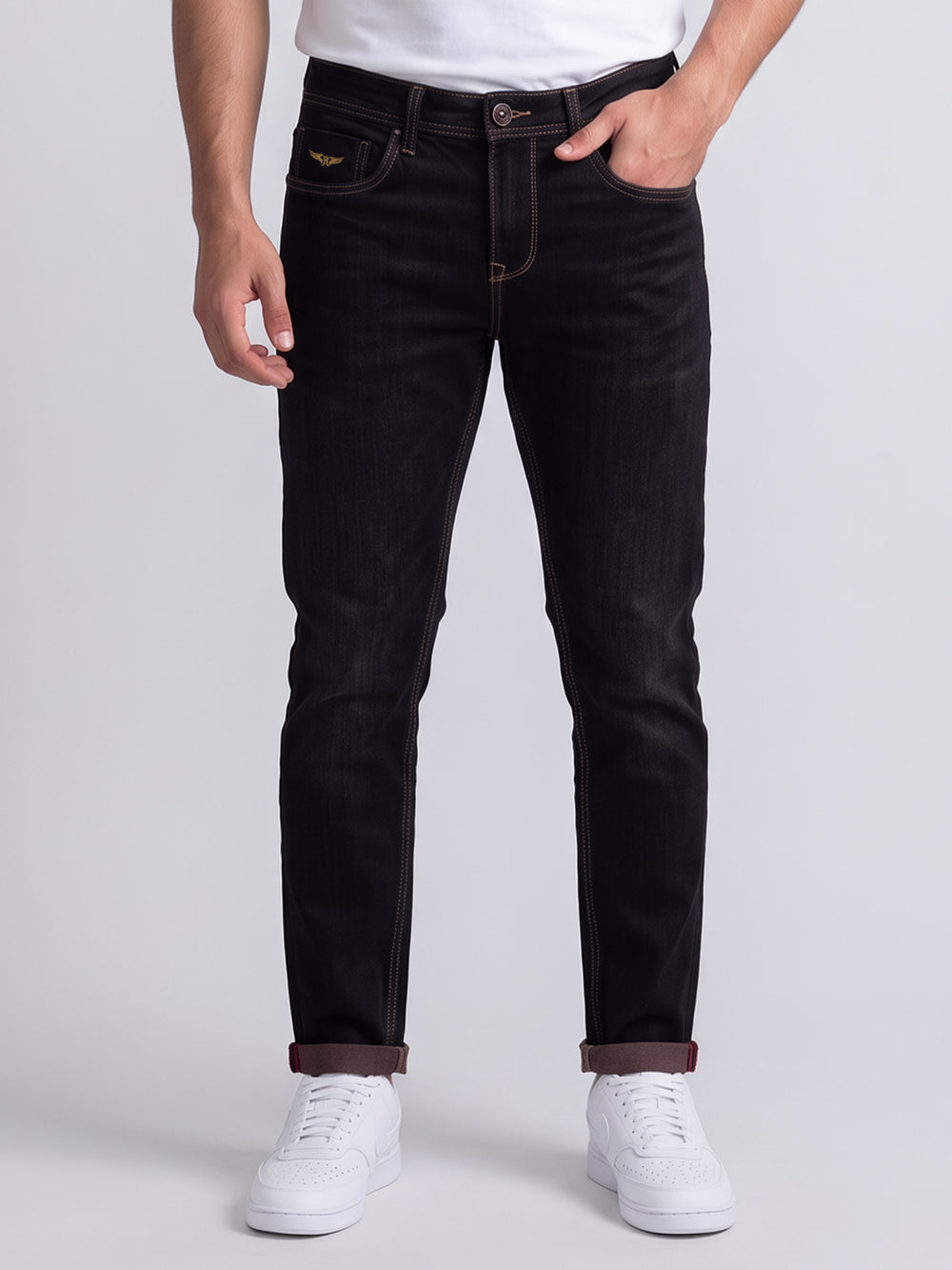 Dark Blue Low-Rise Ankle Length Stretch Jeans