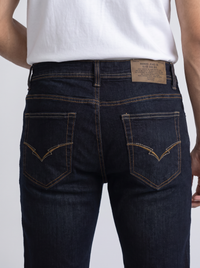 Dark Blue Low-Rise Ankle Length Stretch Jeans