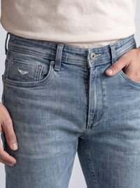 Light Blue Low-Rise Ankle Length Stretch Jeans