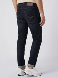 Dark Blue Low-Rise Ankle Length Stretch Jeans