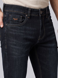 Dark Blue Low-Rise Ankle Length Stretch Jeans