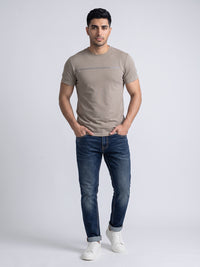 Med Blue Low-Rise Ankle Length Stretch Jeans