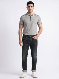 Grey Low-Rise Ankle Length Stretch Jeans