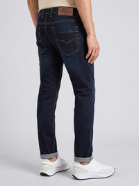 Dark Blue Low-Rise Ankle Length Stretch Jeans