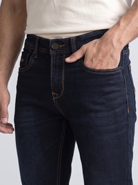 Dark Blue Low-Rise Ankle Length Stretch Jeans