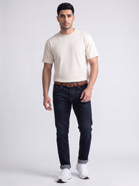 Dark Blue Low-Rise Ankle Length Stretch Jeans
