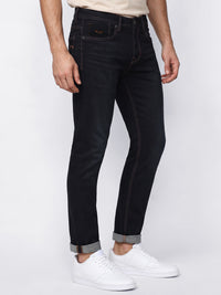 Dark Blue Low-Rise Ankle Length Stretch Jeans