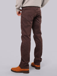 Wine Midrise, Comfort And Straight Fit Stretch Jeans