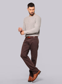 Wine Midrise, Comfort And Straight Fit Stretch Jeans