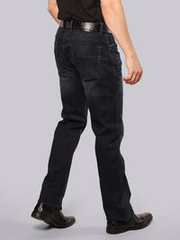 Dark Blue Midrise, Comfort And Straight Fit Stretch Jeans