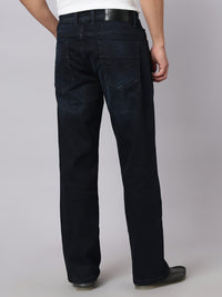 Dark Blue Midrise, Comfort And Straight Crop Length Stretch Jeans