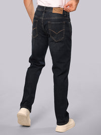 Dark Blue Midrise, Comfort And Straight Fit Stretch Jeans