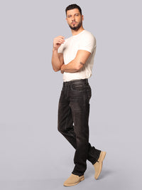 Charcoal Midrise, Comfort And Straight Fit Stretch Jeans