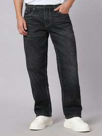 Charcoal Midrise, Comfort And Straight Crop Length Stretch Jeans