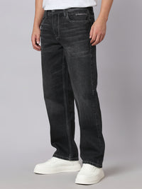 Charcoal Midrise, Comfort And Straight Crop Length Stretch Jeans