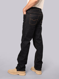 Dark Blue Midrise, Comfort And Straight Fit Stretch Jeans