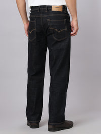 Dark Blue Midrise, Comfort And Straight Crop Length Stretch Jeans