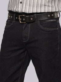 Dark Blue Midrise, Comfort And Straight Fit Stretch Jeans