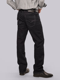 Dark Blue Midrise, Comfort And Straight Fit Stretch Jeans