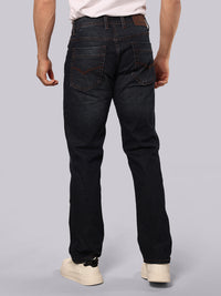Dark Blue Midrise, Comfort And Straight Fit Stretch Jeans