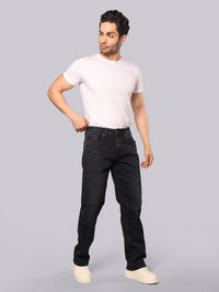 Dark Blue Midrise, Comfort And Straight Fit Stretch Jeans