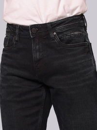 Dark Blue Midrise, Comfort And Straight Fit Stretch Jeans