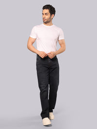 Dark Blue Midrise, Comfort And Straight Fit Stretch Jeans