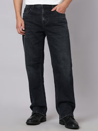 Dark Blue Midrise, Comfort And Straight Crop Length Stretch Jeans
