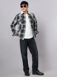Dark Blue Midrise, Comfort And Straight Crop Length Stretch Jeans