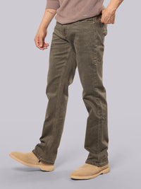 Olive Midrise, Comfort And Straight Fit Stretch Jeans