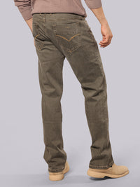 Olive Midrise, Comfort And Straight Fit Stretch Jeans