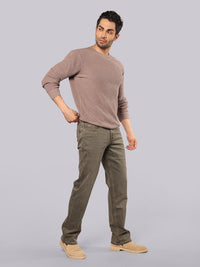 Olive Midrise, Comfort And Straight Fit Stretch Jeans
