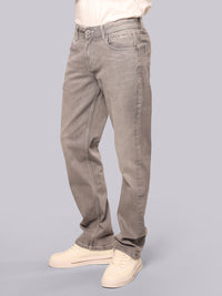 Med Grey Midrise, Comfort And Straight Fit Stretch Jeans
