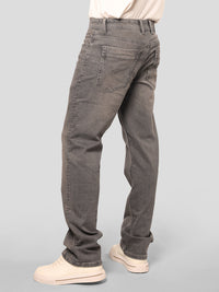 Grey Midrise, Comfort And Straight Fit Stretch Jeans