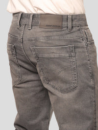 Grey Midrise, Comfort And Straight Fit Stretch Jeans