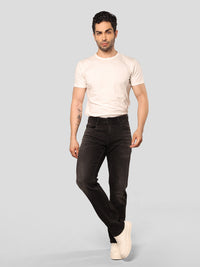 Charcoal Midrise, Comfort And Straight Fit Stretch Jeans