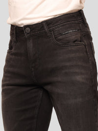 Charcoal Midrise, Comfort And Straight Fit Stretch Jeans